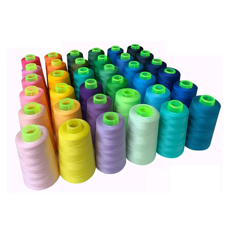 402 (40/2) 100% Polyester Sewing Thread on Cone – 3000 Yards All-Purpose Thread for Sewing Machine, Serger, Overlock, Quilting, and Hand Stitching, Heavy-Duty Cone Thread in Black & White